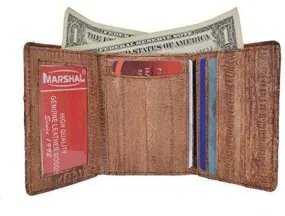 Men's Waterproof Eel Skin Slim Credit Card ID Holder Trifold Wallet