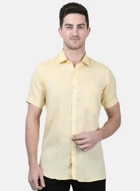 Mens Yellow Solid Shirts