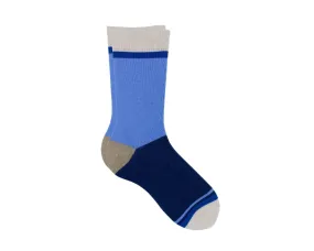 Merino Wool Children's Socks: Retro Blue