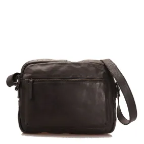 Messenger Uomo con Zip GIANNI CONTI in Pelle Nera