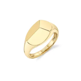 Michael M 14K Yellow Gold Carve Signet Ring F454