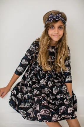 Mila & Rose Midnight Rainbow Twirl Dress