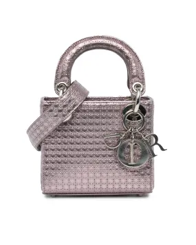 Mini Metallic Patent Microcannage Bag with Detachable Strap