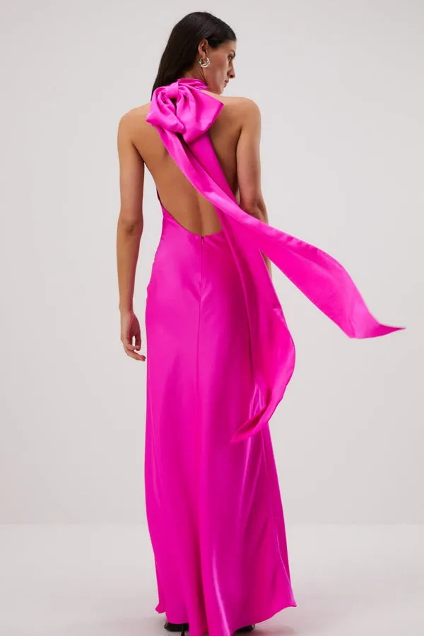 MISHA Evianna Satin Gown (Pink)