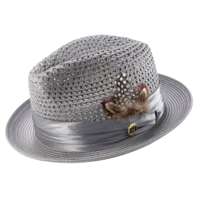 Montique Grey Men's Summer Straw Hats Style H-34