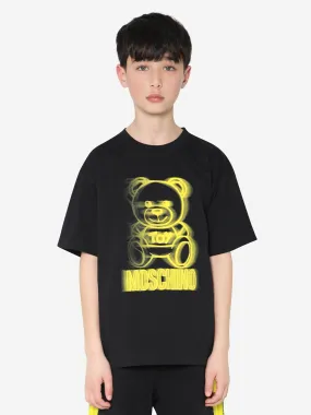 Moschino Boys Teddy Logo Maxi T-Shirt in Black