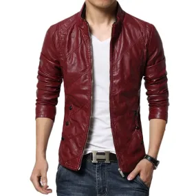 Motorcycle Casual Leather Jackets For Men