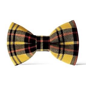 Mustard Autumn Plaid Bow Tie