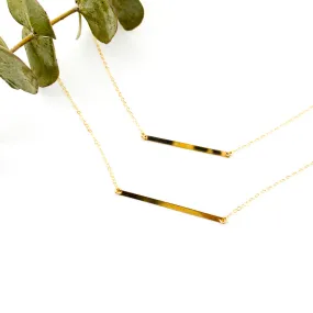 Nadia Thin Long Bar Necklace