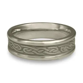 Narrow Self Bordered Infinity Wedding Ring in Palladium