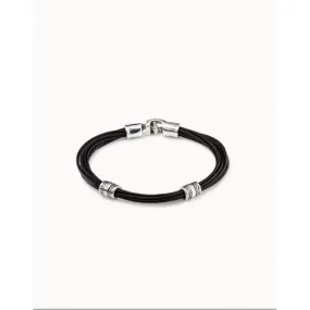 Nemo Silver Leather Bracelet