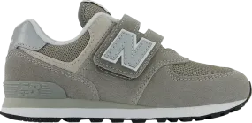 New Balance 574 Hook and Loop Little Kid Wide 'Core Pack - Gray White' Sneakers, Gray