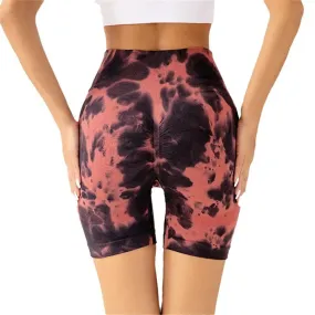 New Tie Dye Women's Yoga Fitness Sports Shorts