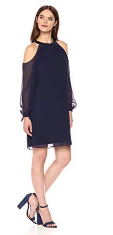 Nic zoe Women’s Floating in Dress Twilight, Navy, Size 10