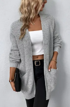 Nola Open front waffle sweater cardigan