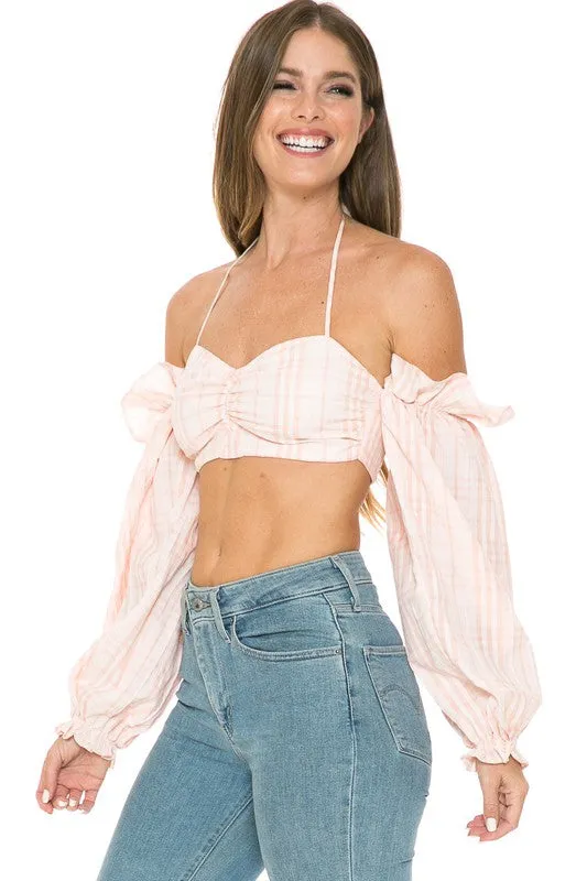 OFF SHOULDER LONG SLEEVE TOP