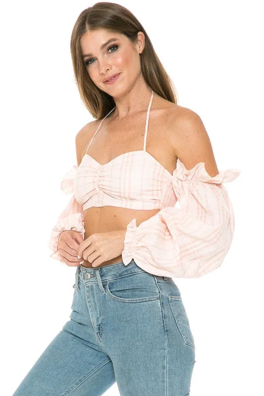 OFF SHOULDER LONG SLEEVE TOP