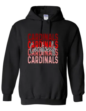 Ombre Cardinal Hoodie: Youth