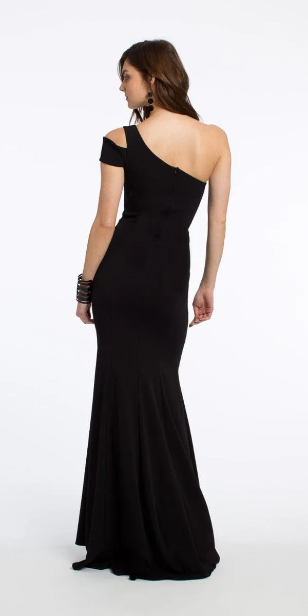 One Shoulder Crepe Dress