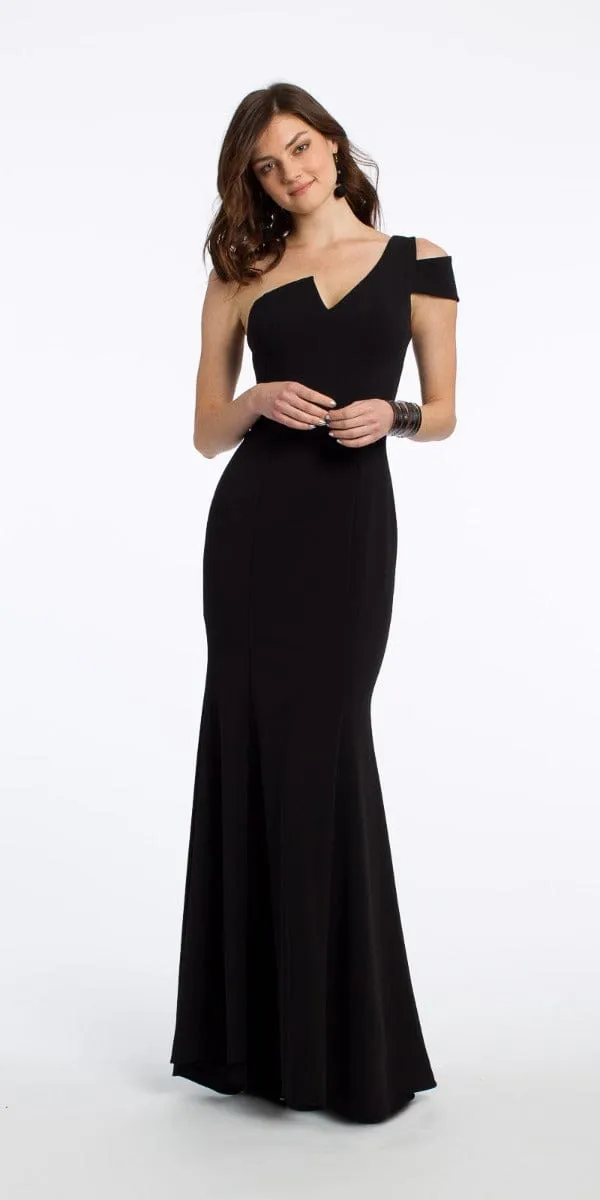 One Shoulder Crepe Dress