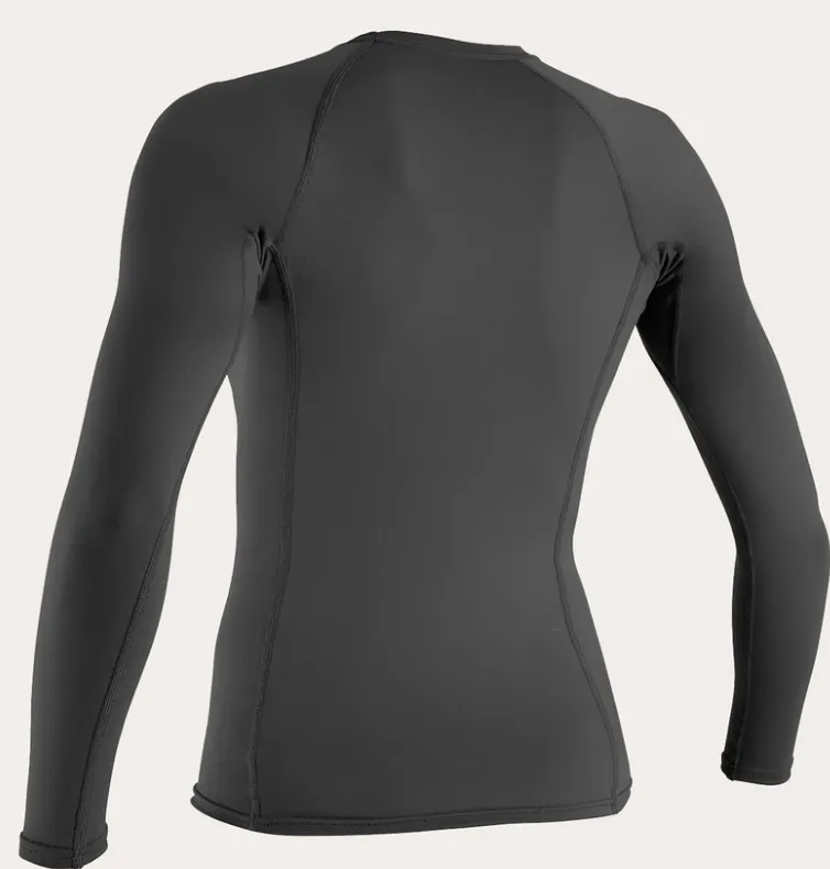 O'neill Women's Basic UPF 50  L/S Rash Guard Graphite