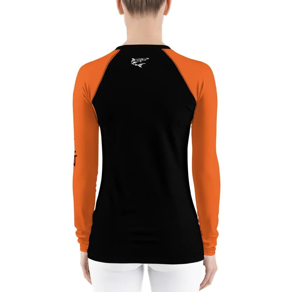 Orange SS Premium Standard ~ Women's Rash Guard