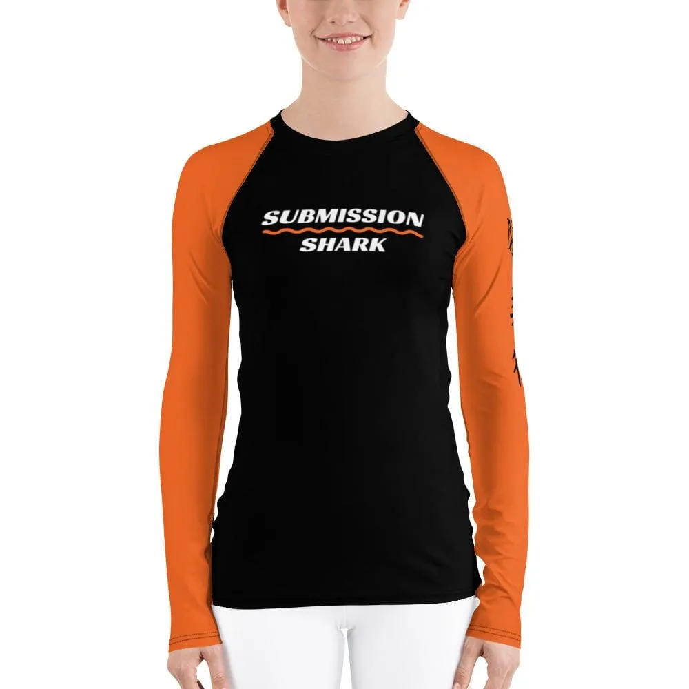 Orange SS Premium Standard ~ Women's Rash Guard