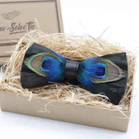 Original Peacock Feather Bow Tie