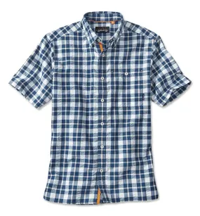 Orvis Men's Rock Point SS Camp Shirt/Navy Plaid