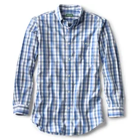 Orvis Pure Cotton Wrinkle Free Pinpoint Oxford LS Shirt/Blue Check