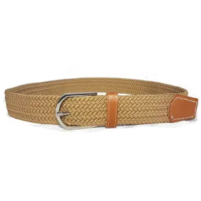 OSCAR - Mens Beige Woven Cotton Elastic Belt