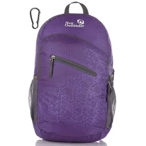 Outlander Ultra Lightweight Packable Water Resistant  Travel Hiking Backpack | Purple