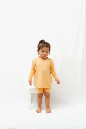 Papaya | Children's Long Sleeve Biker Short Set