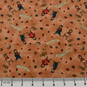 Peach Best Friends Cotton Print