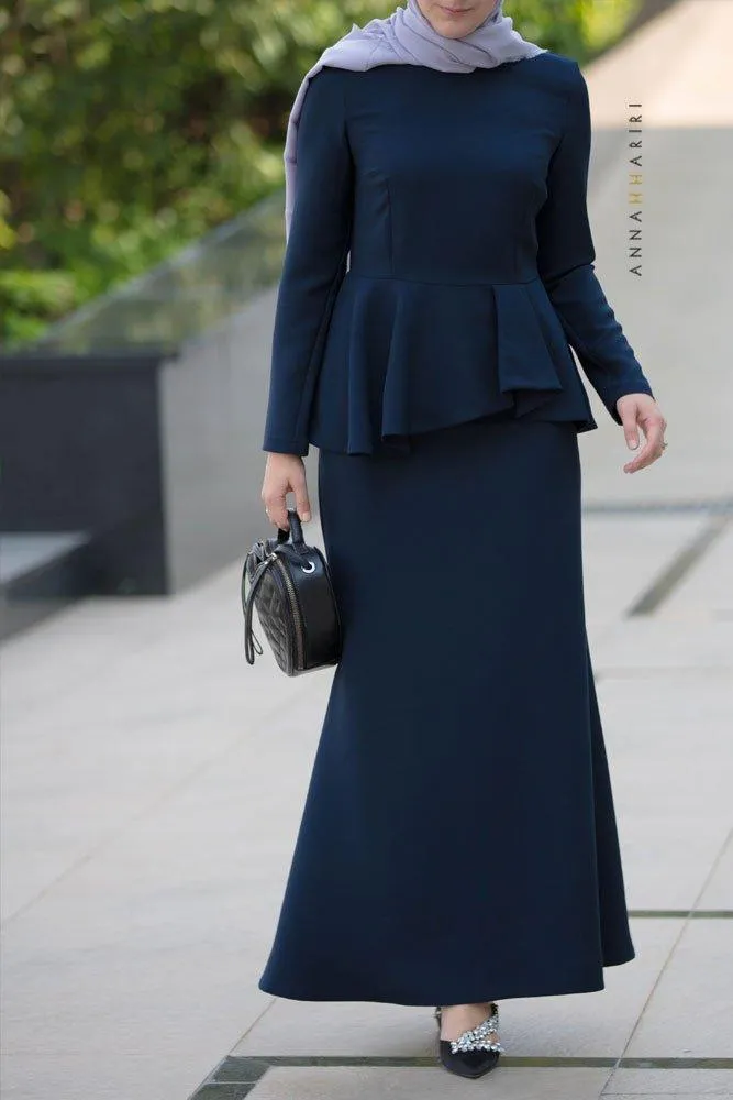 Peplum Modest Dress