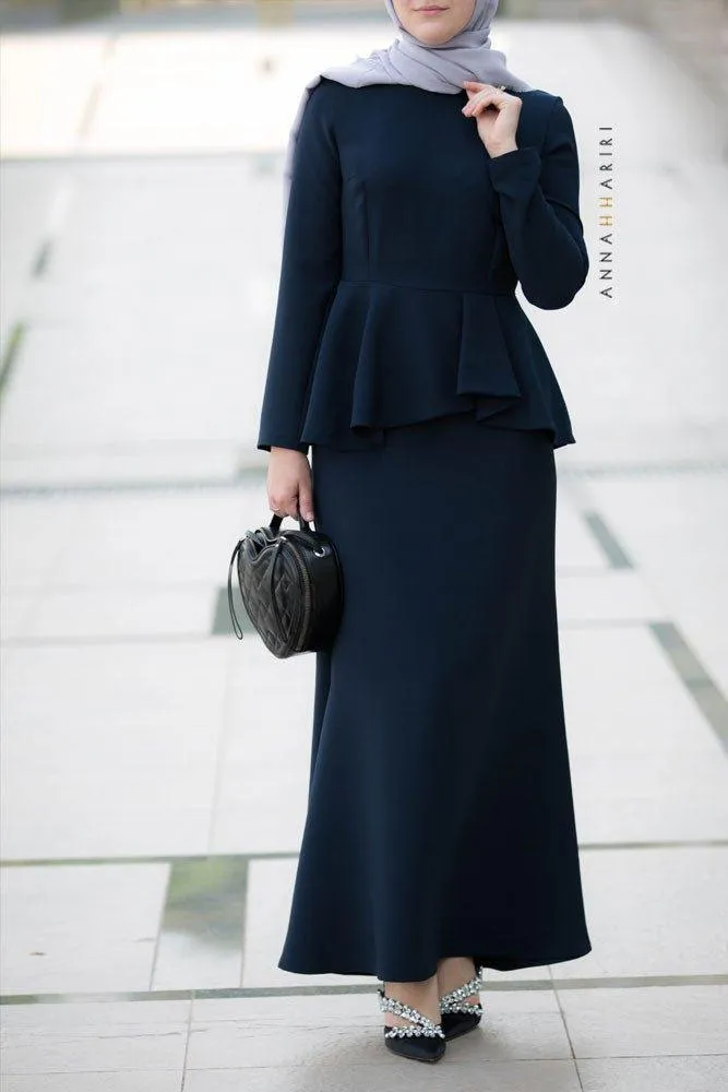 Peplum Modest Dress