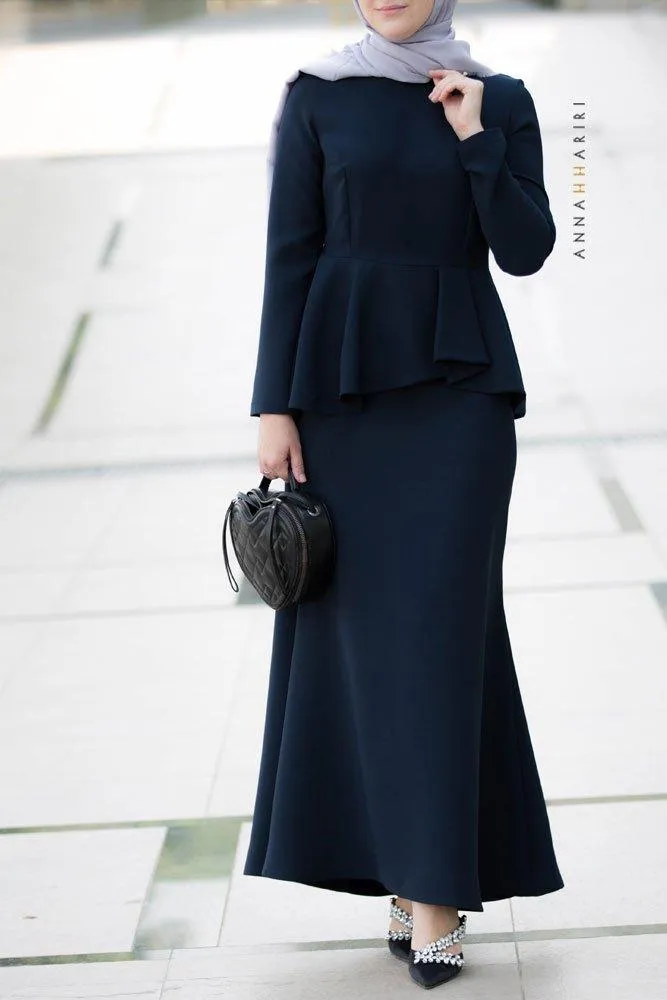 Peplum Modest Dress