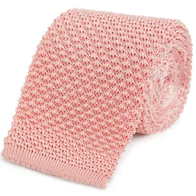 Pink Fine Knitted Silk Tie