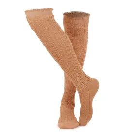 Pointelle Cotton Knee High Socks