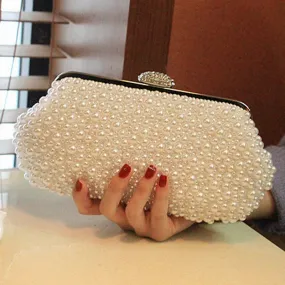 Polyester Pearl Shell Bag For Wedding