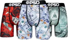 PSD Men's Boxer Brief Multi/Money 3Pk