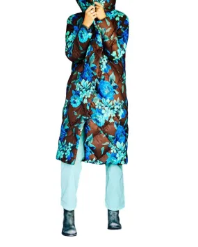 Puffer Long Coat in Blue | Blue