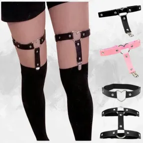 Punk Elastic Leg Strap Goth Suspender