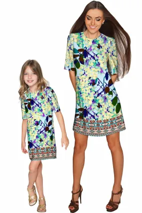 Pure Tenderness Grace Shift Floral Mother and Daughter Dresses