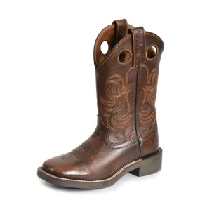 Pure Western Children's Ryder Antique Brown Boot