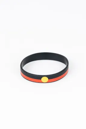 "Raise The Flag" Aboriginal Flag (Full Print) Silicon Wristband