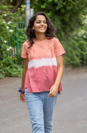 Rare Red Ombre Women's A-Line Organic Cotton Top