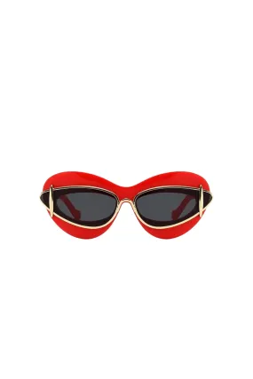 Red Cat-Eye Sunglasses