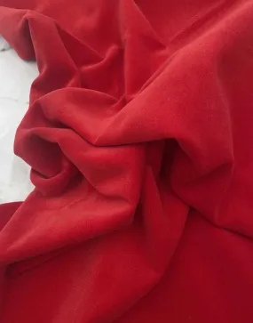 Red Cotton Velvet Fabric