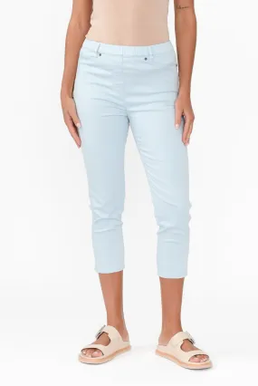 Reed Blue Stretch Cotton Capri Pants